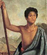 Robert Dampier 'Karaikapa, a Native of the Sandwich Islands' oil painting